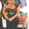 a woman in our wemmy black dress